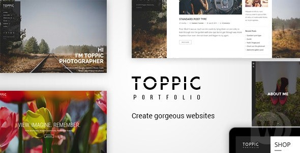 TopPic v4.0.5 - WordPress тема портфолио для фотографов