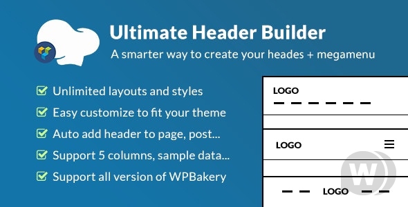 Ultimate Header Builder v1.7.5 - аддон для WPBakery Page Builder