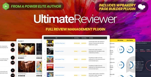 Ultimate Reviewer v2.8.1 - аддон обзоров для WPBakery Page Builder