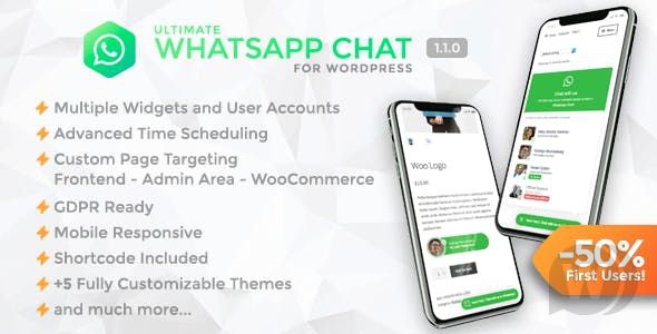 Ultimate WhatsApp Chat v1.1.0 - плагин чата WhatsApp на WordPress
