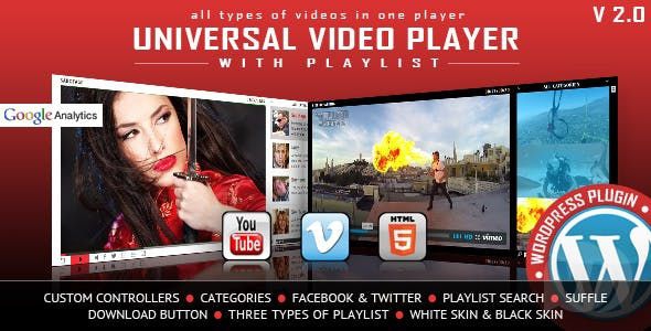 Universal Video Player v3.0 - HTML5-видеоплеер для WordPress