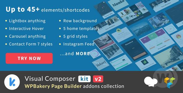 VCKit v2.0.7 - коллекция аддонов для WPBakery Page Builder