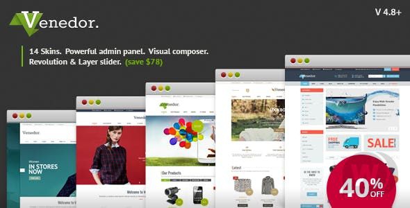 Venedor v2.6.2 - шаблон интернет магазина WordPress