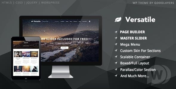 Versatile v1.32 - адаптивная многоцелевая тема WordPress