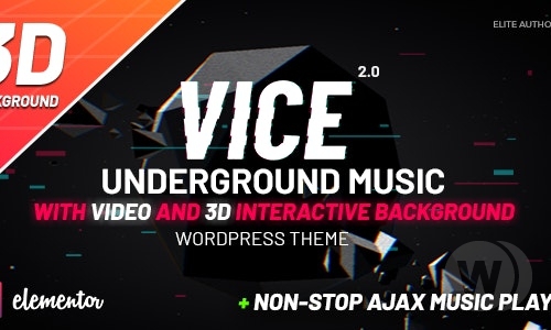 Vice 2.0.1: Underground Music Elementor WordPress Theme