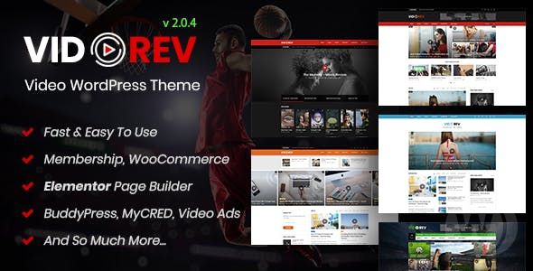 VidoRev v2.9.9.9.8.4 NULLED - видео шаблон WordPress