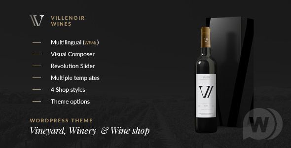 Villenoir v5.8.1 - шаблон винного магазина WordPress