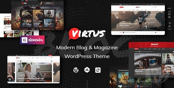 Virtus v1.1.4 NULLED - новостная тема WordPress