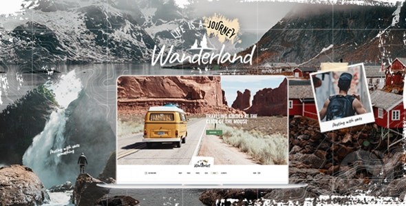 Wanderland v1.2.1 - блог о путешествиях WordPress тема