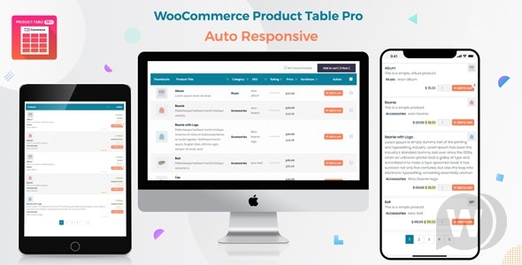 Woo Products Table Pro v8.0.0 NULLED - таблицы товаров WooCommerce