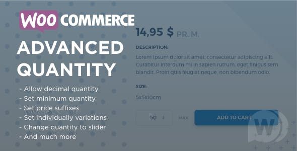 WooCommerce Advanced Quantity v3.0.0 - управление количеством товаров WooCommerce