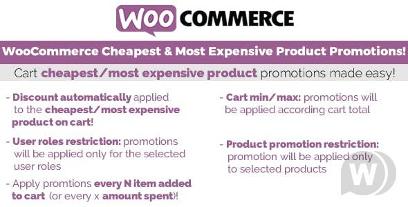 WooCommerce Cheapest & Most Expensive Product Promotions v3.2