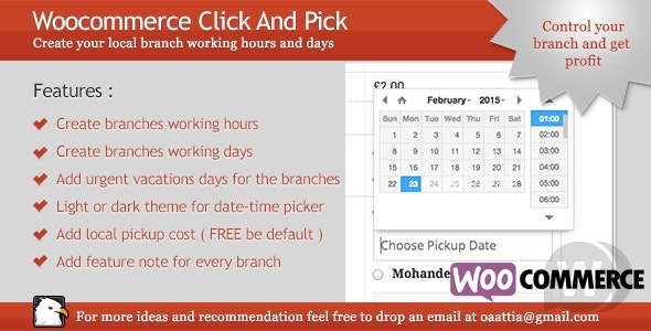 Woocommerce - Click And Pick ( Local Pickup ) v2.1.0