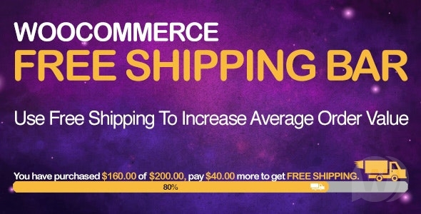 WooCommerce Free Shipping Bar v1.1.6.4 - статус бесплатной доставки WordPress