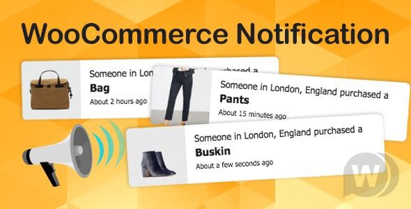 WooCommerce Notification v1.4.1 - последние заказы в магазине WordPress