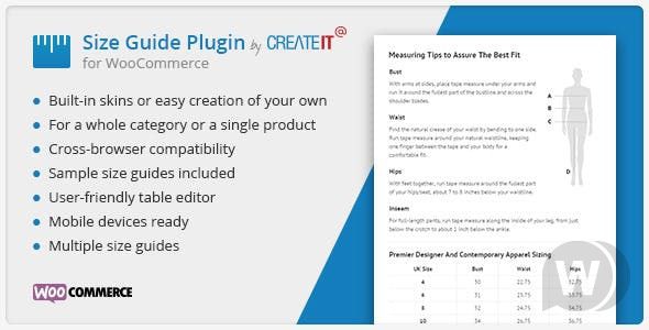 WooCommerce Product Size Guide v3.4 - управление размерами товаров WooCommerce