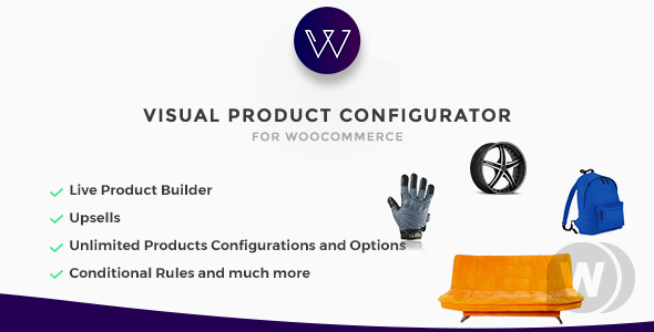 Woocommerce Visual Products Configurator v5.6.4 - визуальный редактор продуктов WooCommerce