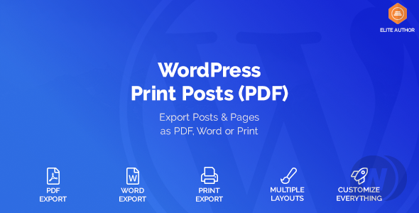 WordPress Print Posts & Pages (PDF) v1.3.0 - печать сообщений и страниц WordPress