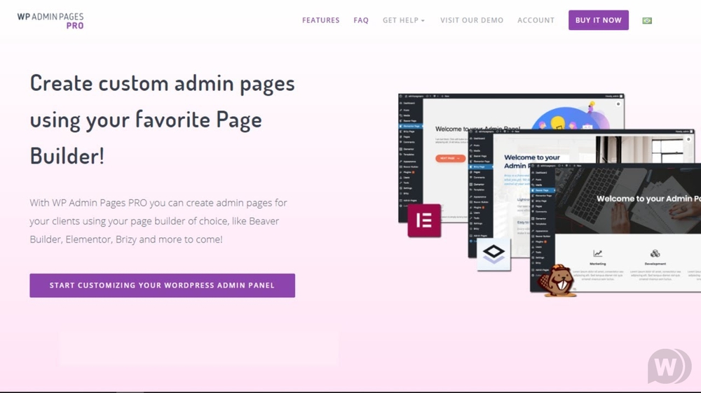 WP Admin Pages PRO v1.8.5 - создание страниц админ панели WordPress