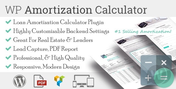 WP Amortization Calculator v1.5.3 - калькулятор для WordPress
