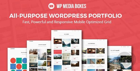 WP Media Boxes Portfolio v1.4.2 - плагин отображения портфолио в сетке WordPress