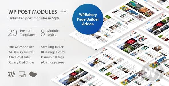 WP Post Modules v3.0.0 - стили новостей/сообщений WordPress