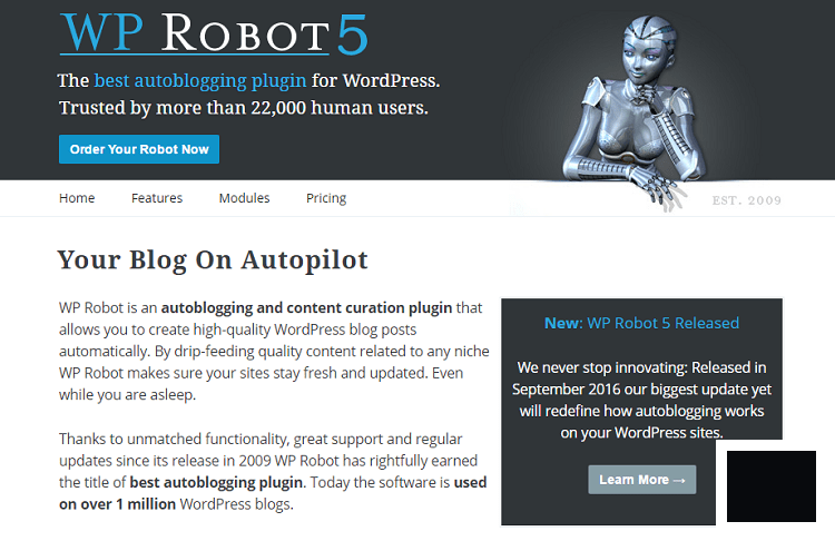 WP Robot v5.37 - автонаполняемый сайт WordPress