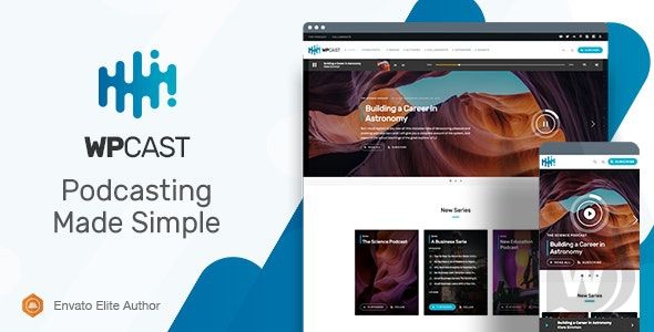 Wpcast v1.3.4 NULLED - шаблон сайта с аудиоподкастами WordPress