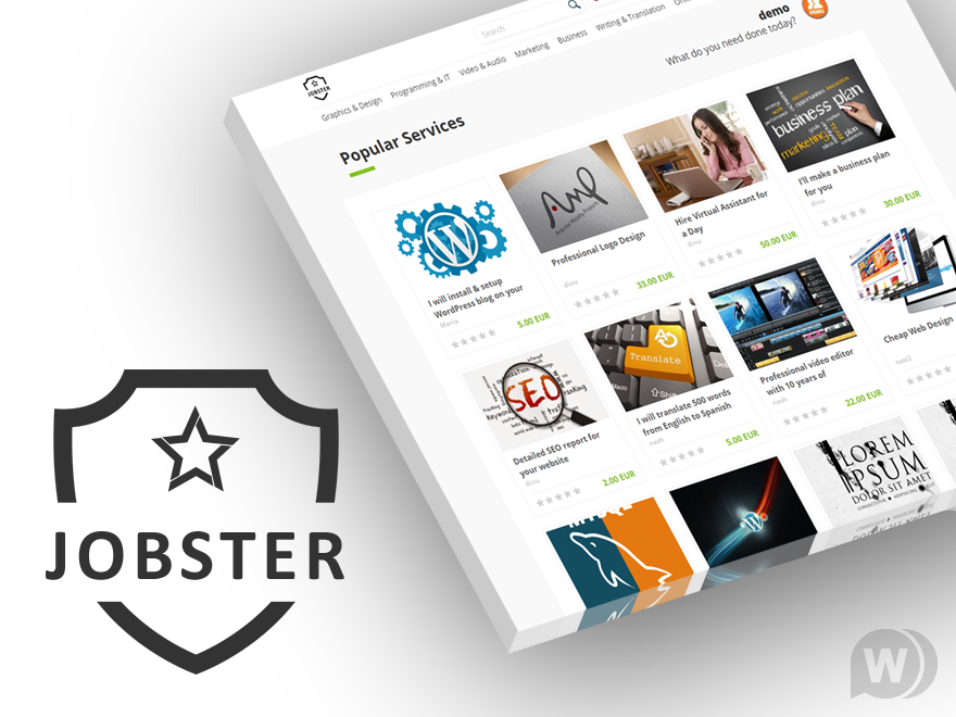 WPjobster v5.8.1 NULLED - премиум тема WordPress для рынка услуг и вакансий