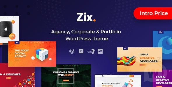 Zix v1.0.5 - цифровое агентство и многоцелевая тема WordPress